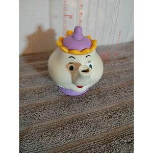 Disney Beauty and the Beast Mrs Potts Teapot Plastic Toy Figure Purple Yellow